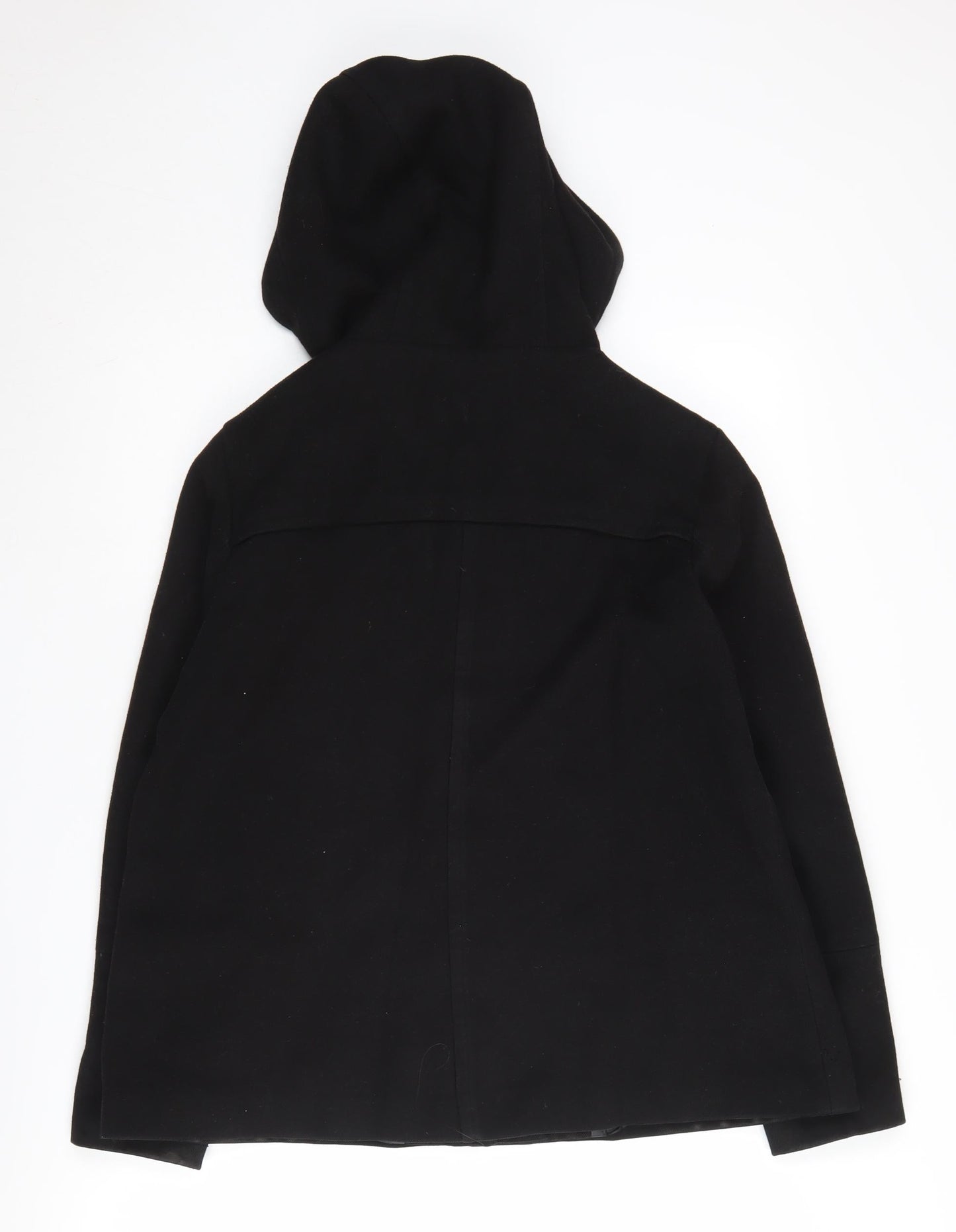 Zara Women's Black Wool Parka Jacket Size 12