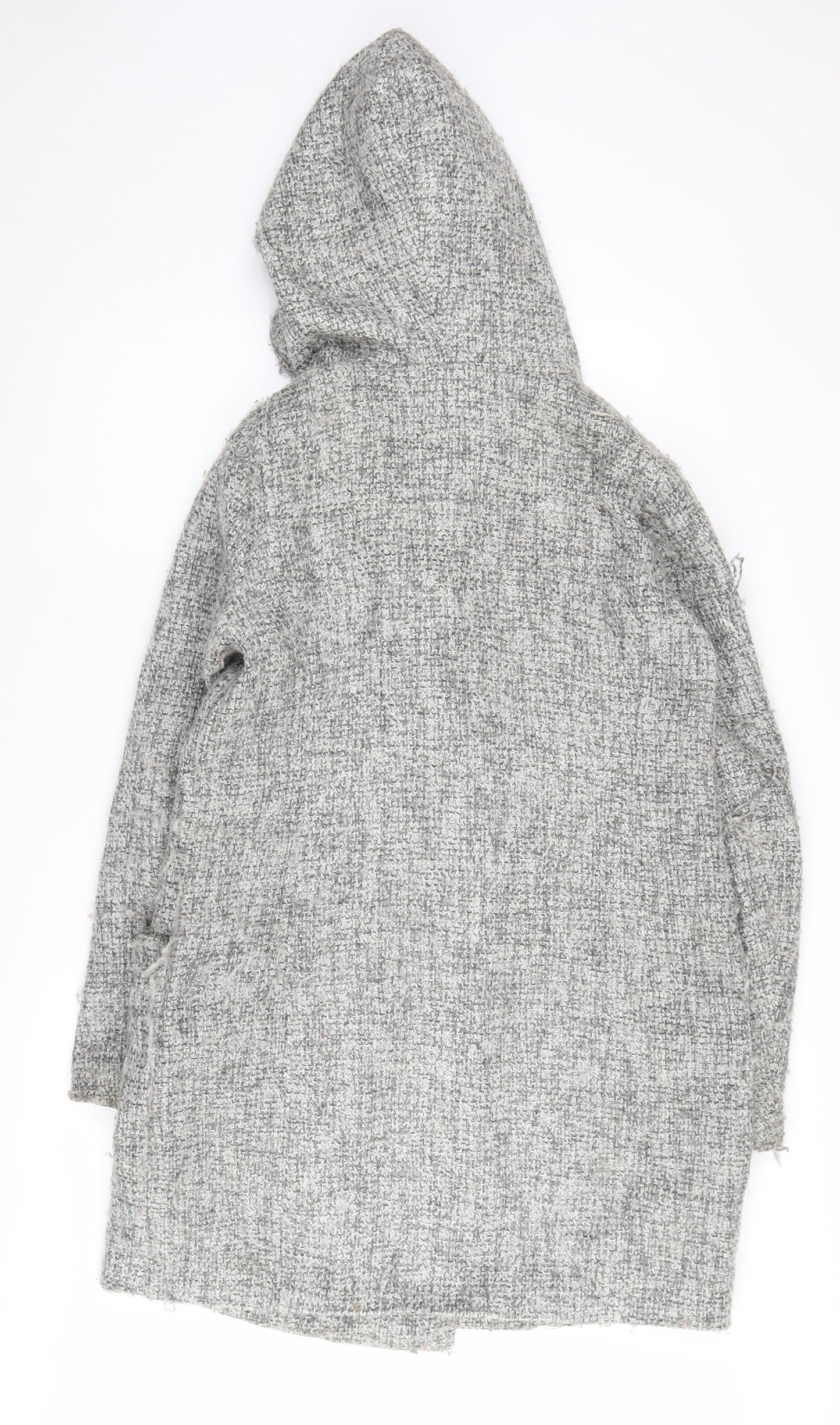 Vero Moda Women's Grey Hooded Coat, Size M, Winter Style