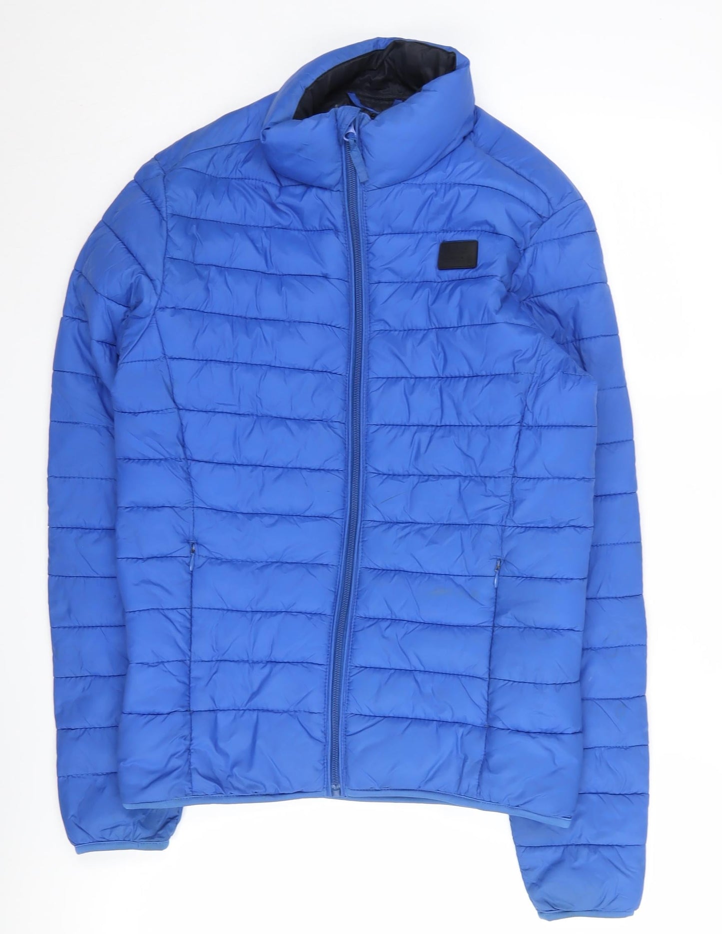 Blend Men's Blue Puffer Jacket S Casual Winter