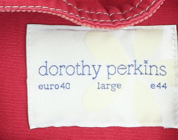 Dorothy Perkins Women's Red Parka Jacket Size 12