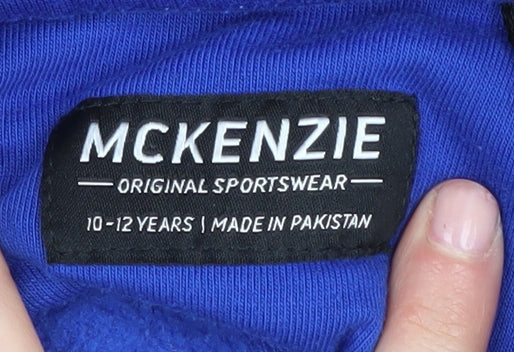McKenzie Boys Blue Pullover Hoodie, Size 11-12 Years
