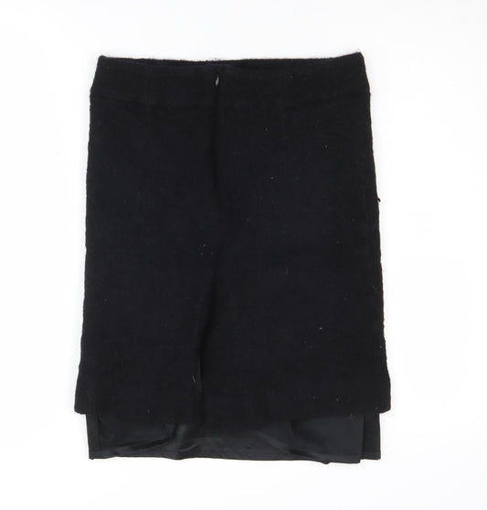 TM Lewin Black Pencil Skirt, Women's Size 10, Wool Blend