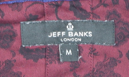 Jeff Banks Men's Red Floral Button-Up Shirt M