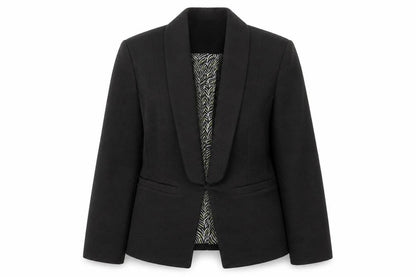 New Look Women's Black Shawl Lapel Suit Jacket Size 12