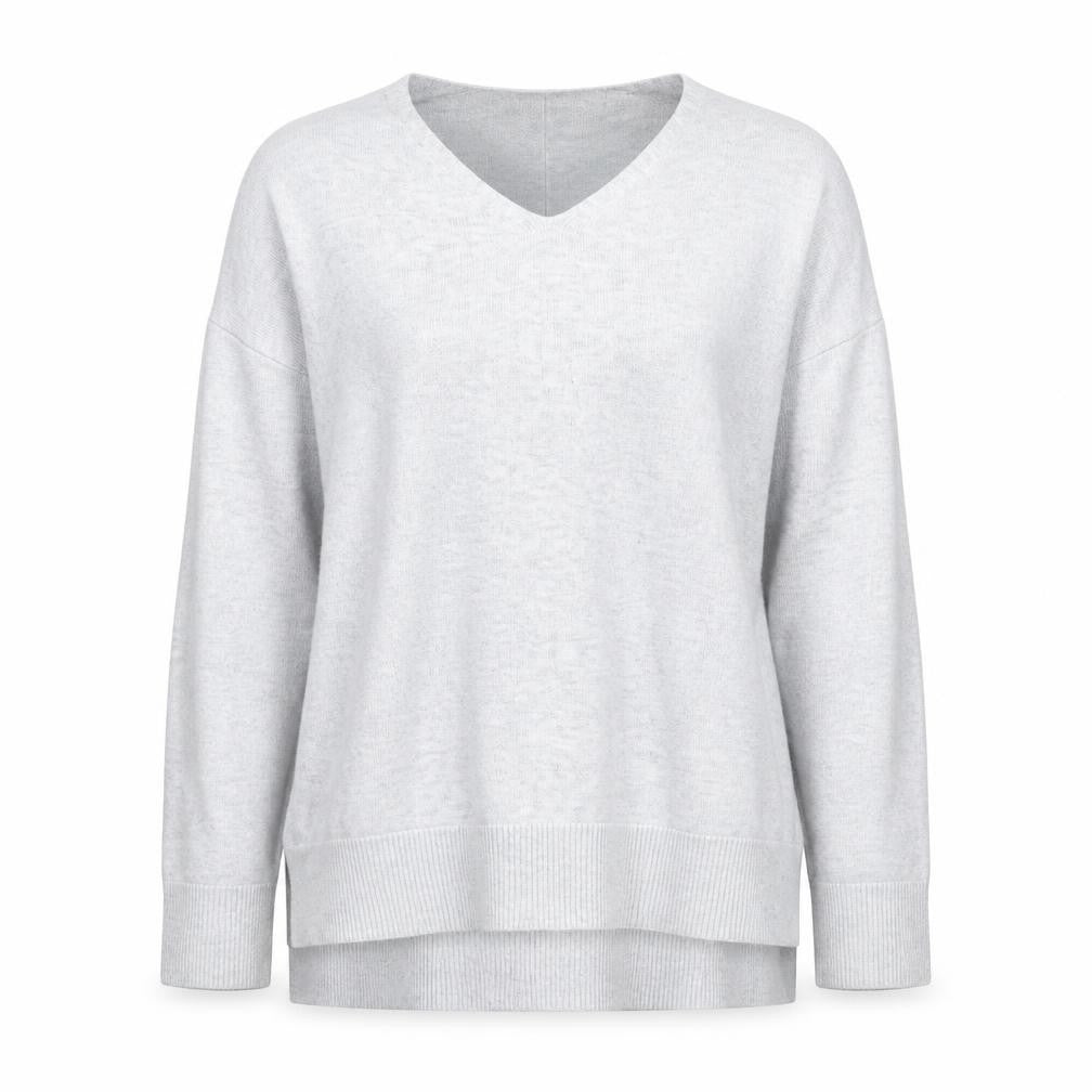 French Connection Women's Grey V-Neck Pullover Jumper M