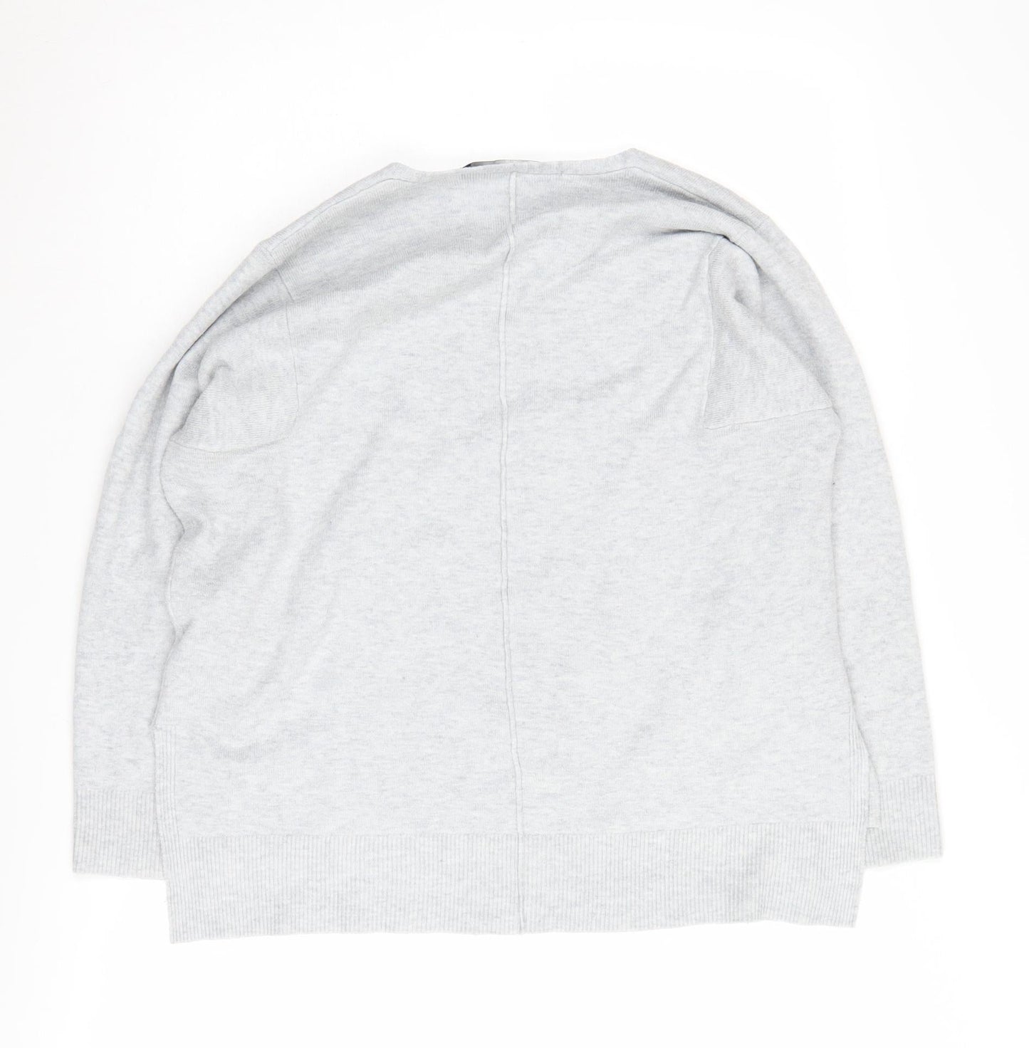 French Connection Women's Grey V-Neck Pullover Jumper M