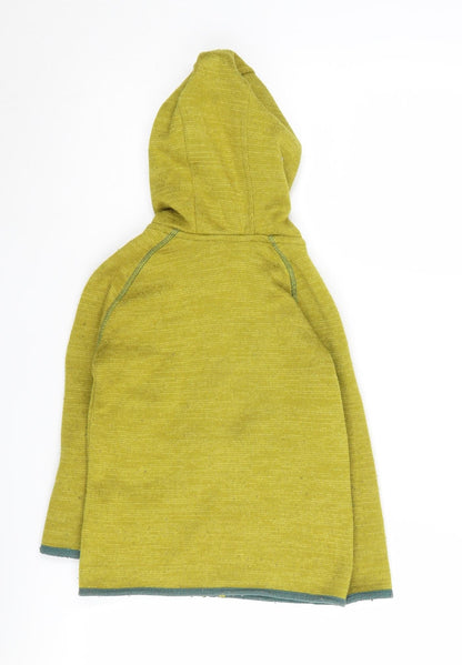 Back view of Regatta boys’' green full zip hoodie 3-4 years