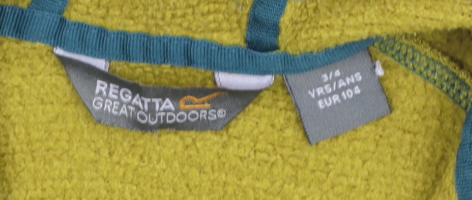 Additional view of Regatta boys’' green full zip hoodie 3-4 years