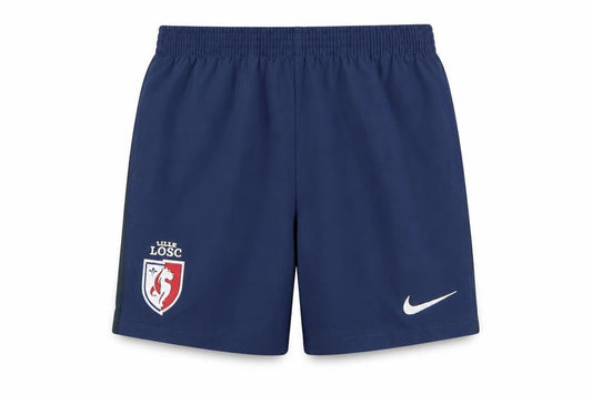 Front view of Nike boys’' blue football shorts, size 5-6y - athletic & stylish