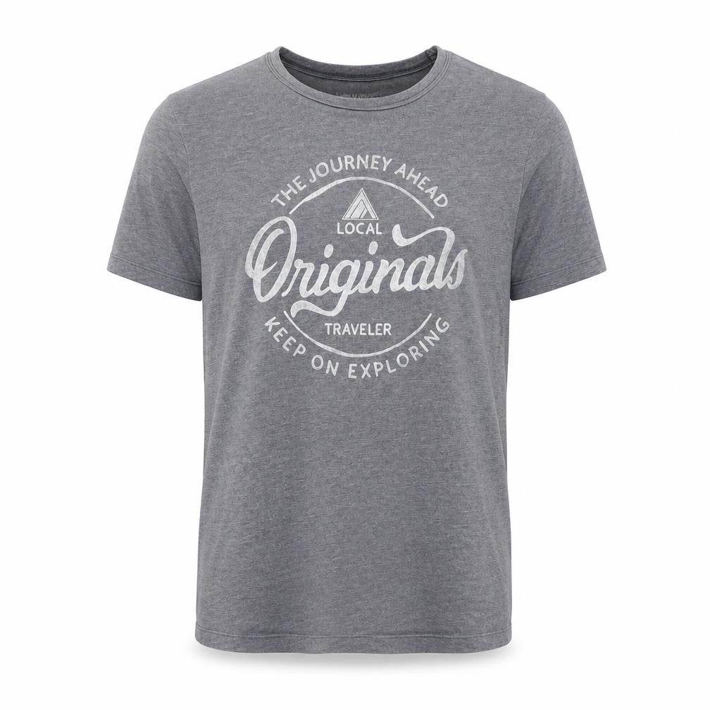 Jack & Jones Men's Grey Graphic Slim T-Shirt, Size S