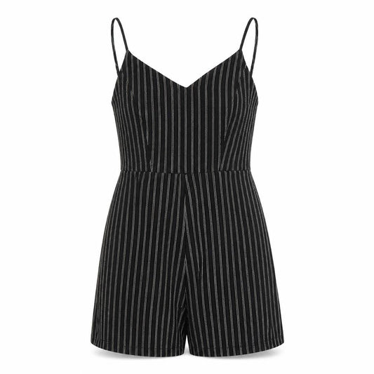 Stradivarius Women's Black Striped Playsuit XS