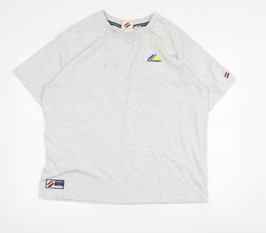 Superdry Women's Grey Basic T-Shirt Size 16