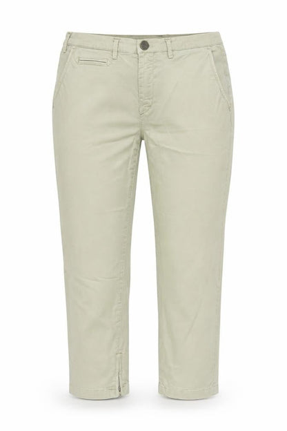 Women's Day Beige Capri Trousers Ankle Zip Regular Fit S
