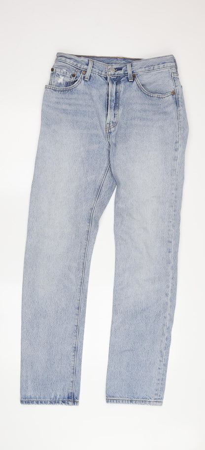 Levi's Womens Blue Straight Jeans Size 26 Button Closure