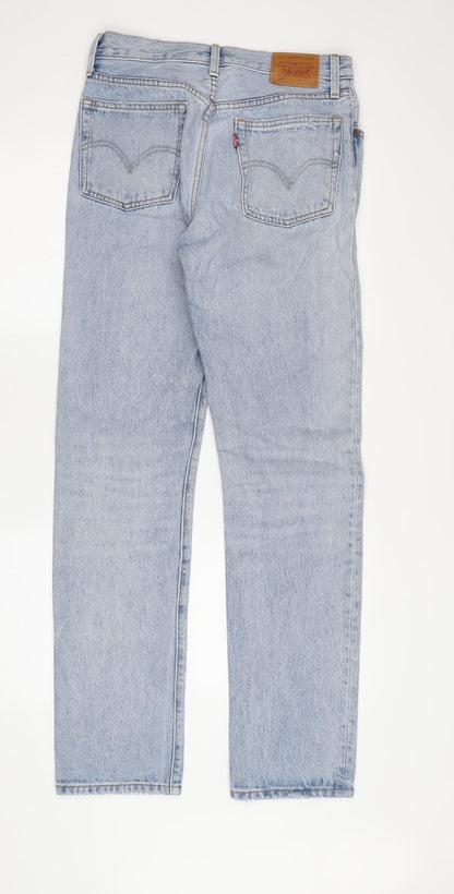 Levi's Womens Blue Straight Jeans Size 26 Button Closure