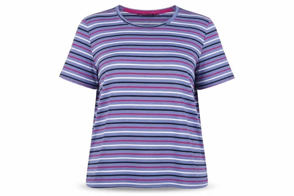 Isle Women's Multicoloured Striped T-Shirt Size 14