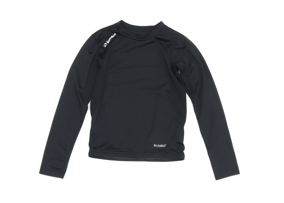Additional front view of Sondico boys’ black long sleeve active top 10 years