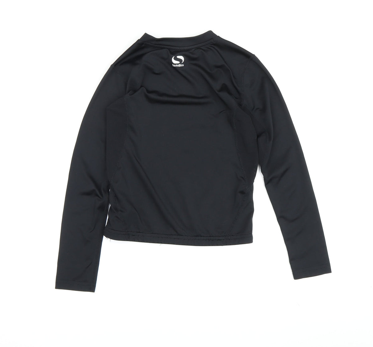 Back view of Sondico boys’ black long sleeve active top 10 years