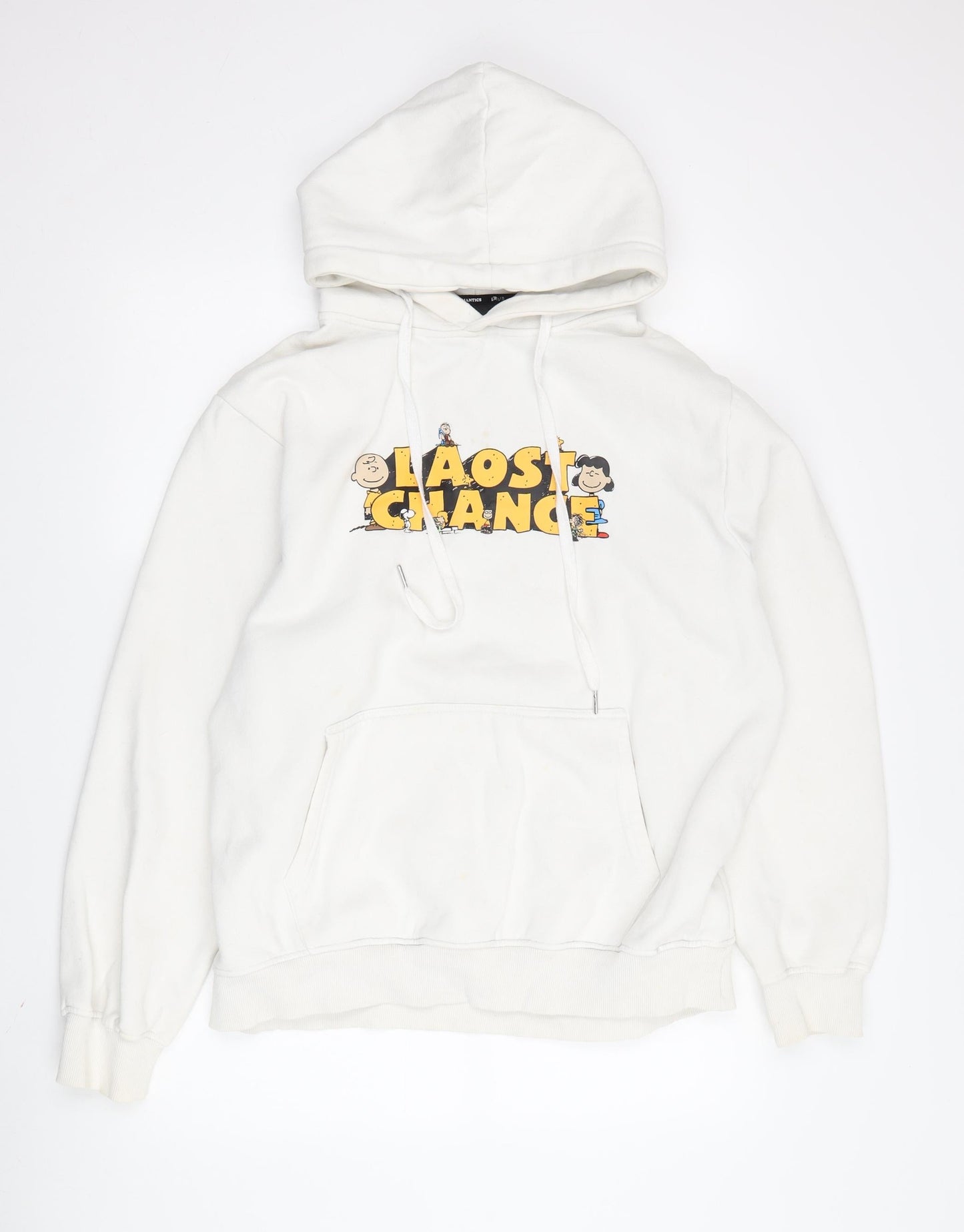 Semantics Men's White Cartoon Pullover Hoodie M