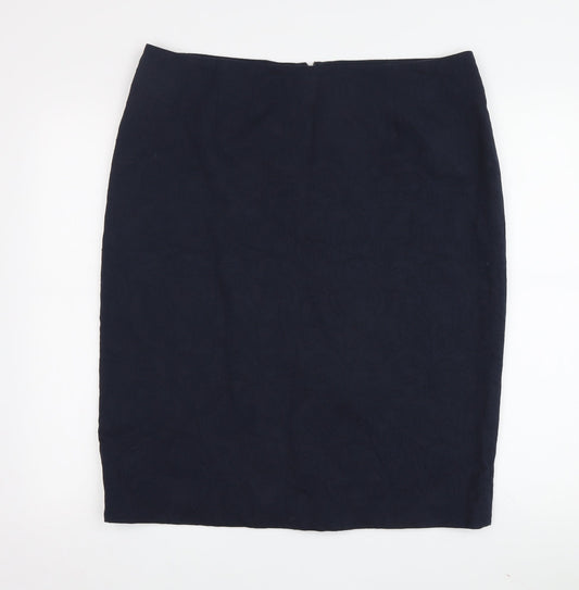 Charter Club Women's Blue Pencil Skirt Size 16