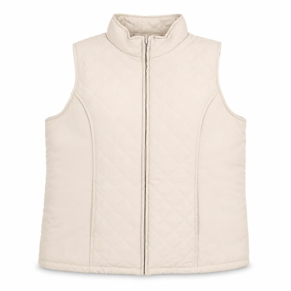 EWM Women's Beige Quilted Waistcoat M - Casual Chic