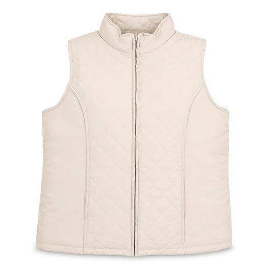 EWM Women's Beige Quilted Waistcoat M - Casual Chic