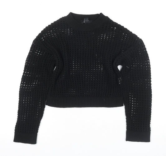 New Look Girls Black Knit Jumper 10-11 Years