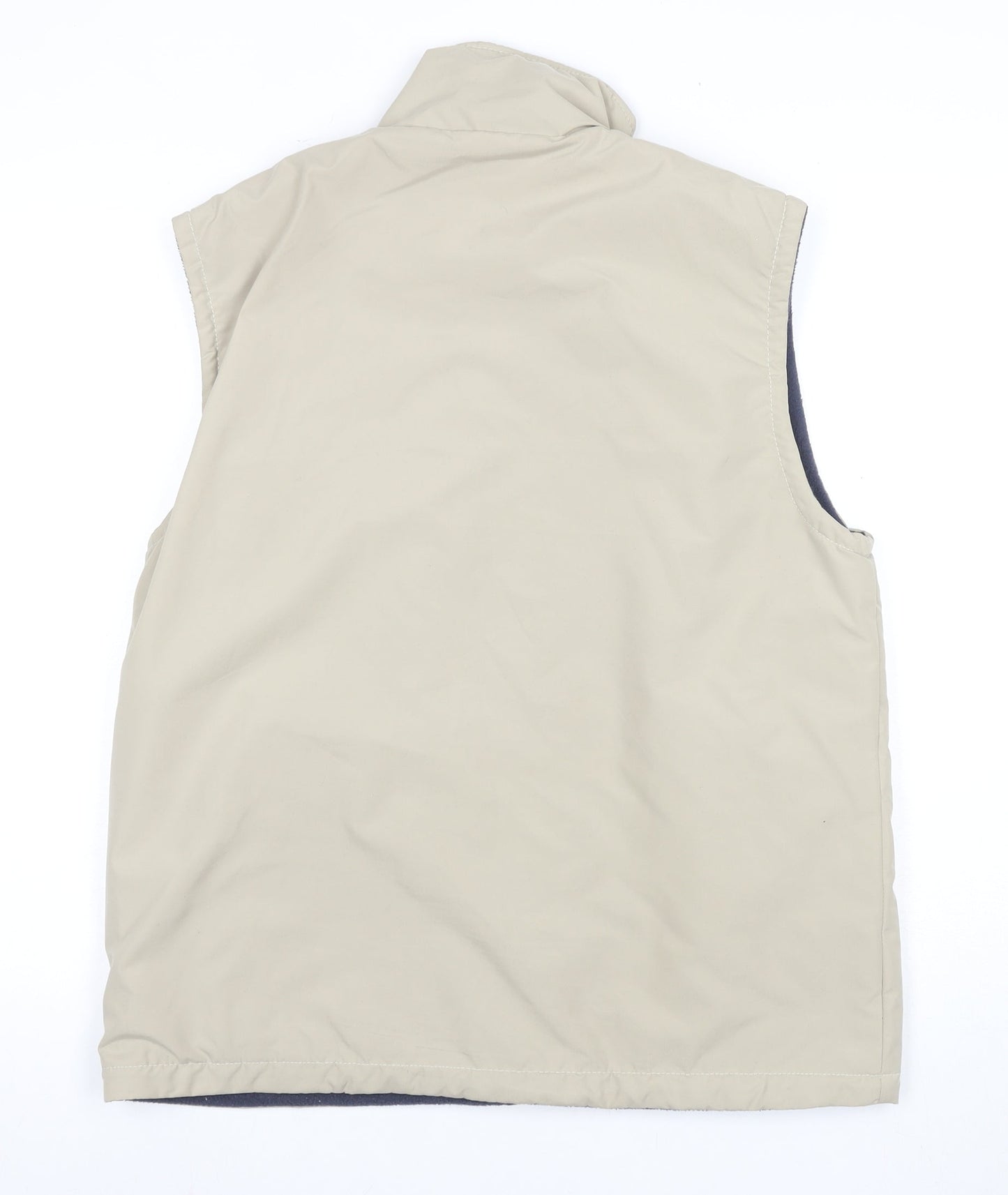 Embrogo Men's Beige S Casual Sleeveless Jacket