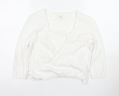 Wallis Petite Ivory Wrap Jumper M Women