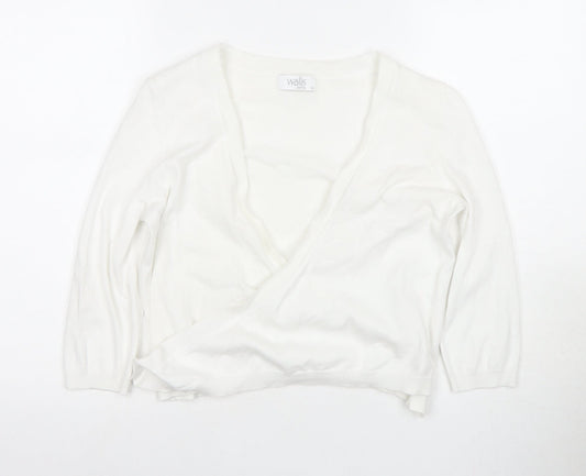 Wallis Petite Ivory Wrap Jumper M Women