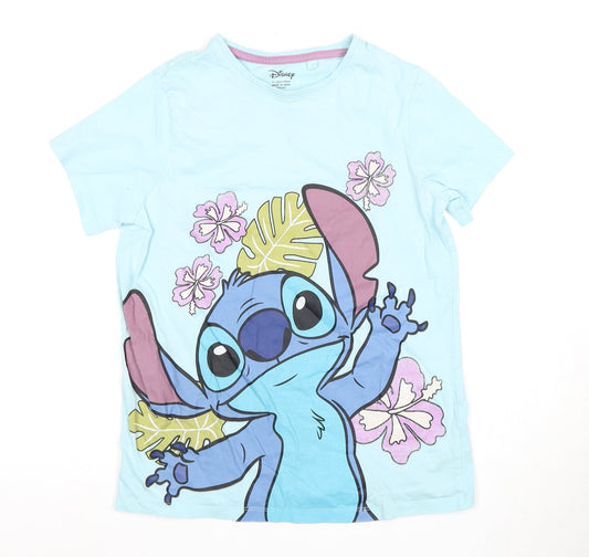 Disney Blue Stitch Teen Nightshirt - Size 11-12, Short Sleeve