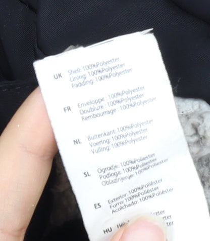 Close-up detail of SoulCal boys’ black puffer jacket 13 years
