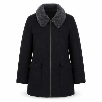 Modern Classics Women's Black Wool Coat Size 12