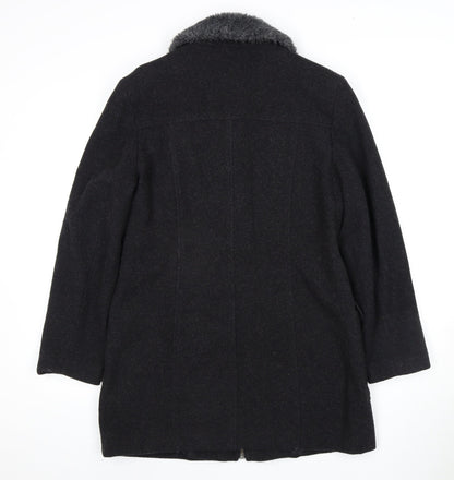 Modern Classics Women's Black Wool Coat Size 12