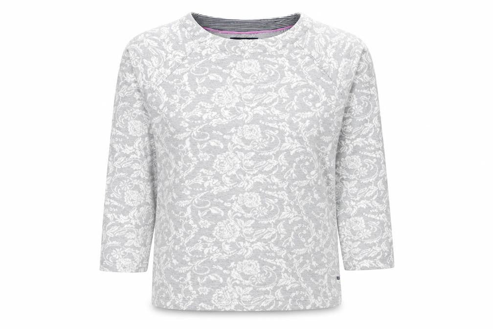 White Stuff Women's Grey Floral T-Shirt, XS
