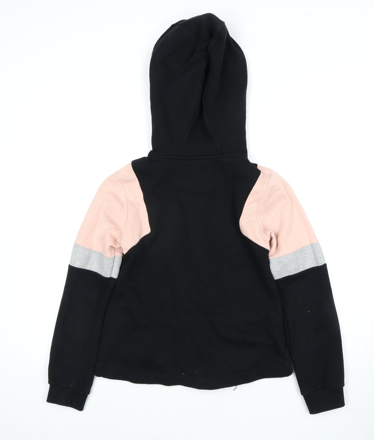 Back view of Firetrap girls’ black full zip hoodie 9-10 years