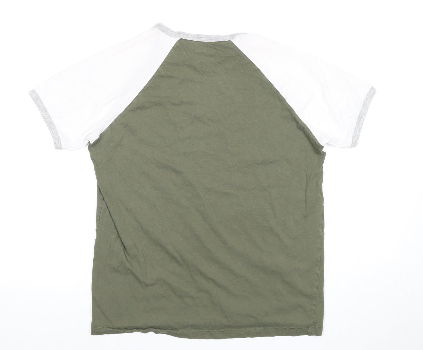 Jack & Jones Men's Green Crew Neck T-Shirt Size S