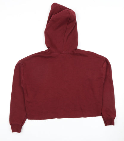 Back view of girls’ red hogwarts pullover hoodie - 12-13 years