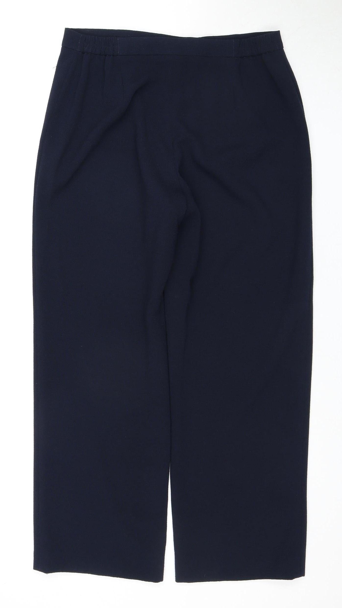 Eastex Women's Blue Straight Leg Trousers Size 10 Workwear