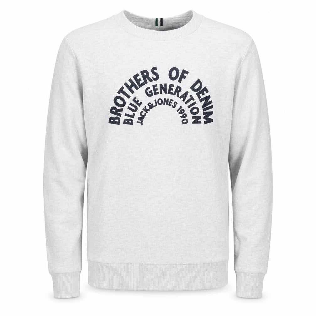 Jack & Jones Men's White S Sweatshirt Pullover Graphic
