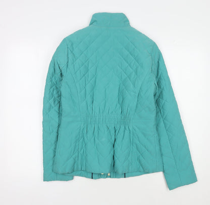 Marks & Spencer Women's Green Quilted Jacket Size 8