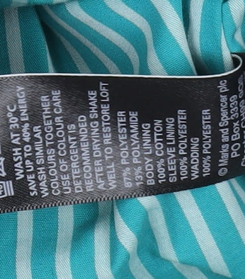 Marks and Spencer Women's Green Quilted Jacket Size 8