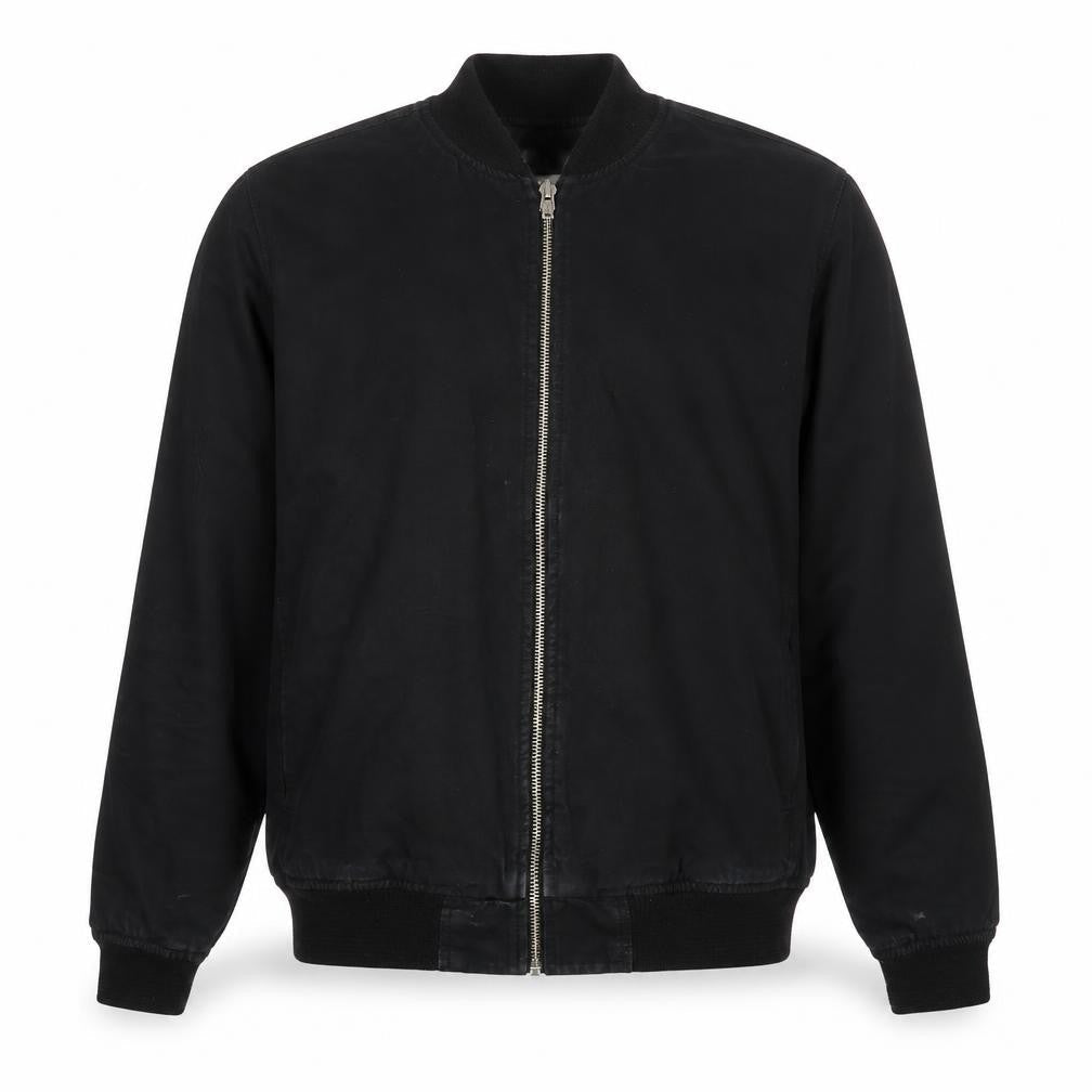 Topman Men's Black Bomber Jacket M - Classic Stand-Up Collar