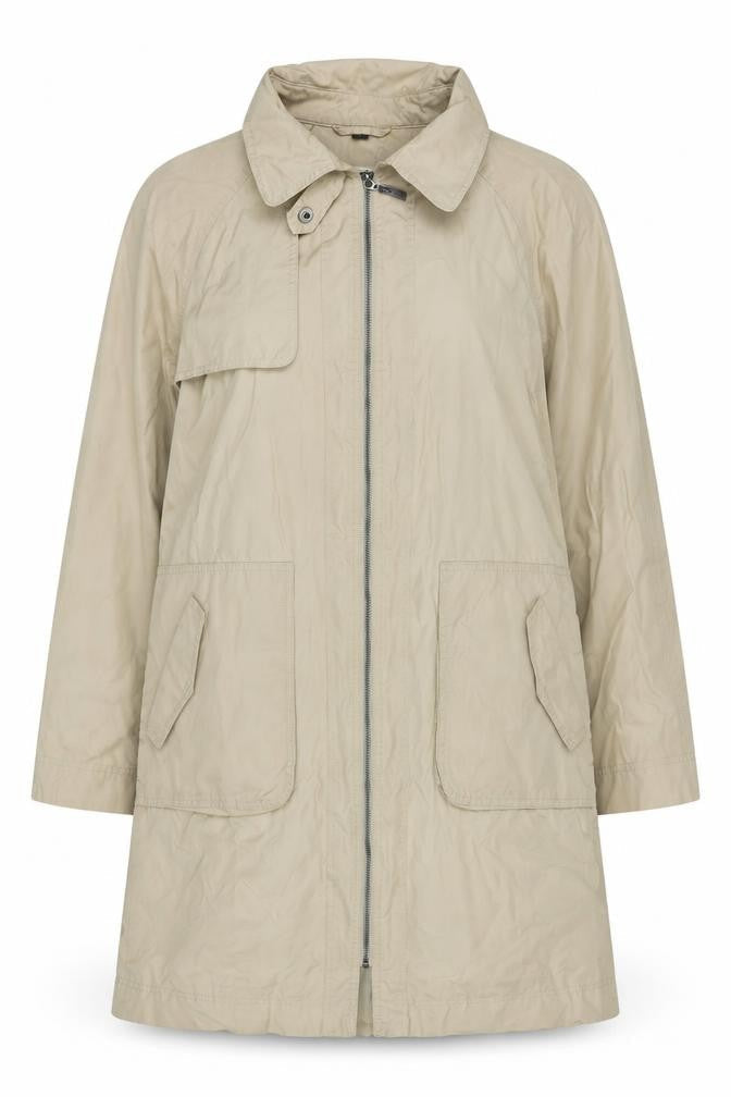Four Seasons Women's Beige Mid-Length Collared Coat