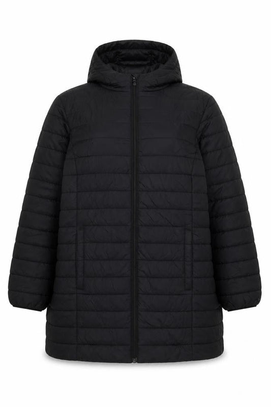 Peter Storm Womens Black Puffer Jacket 16 Plus Hooded
