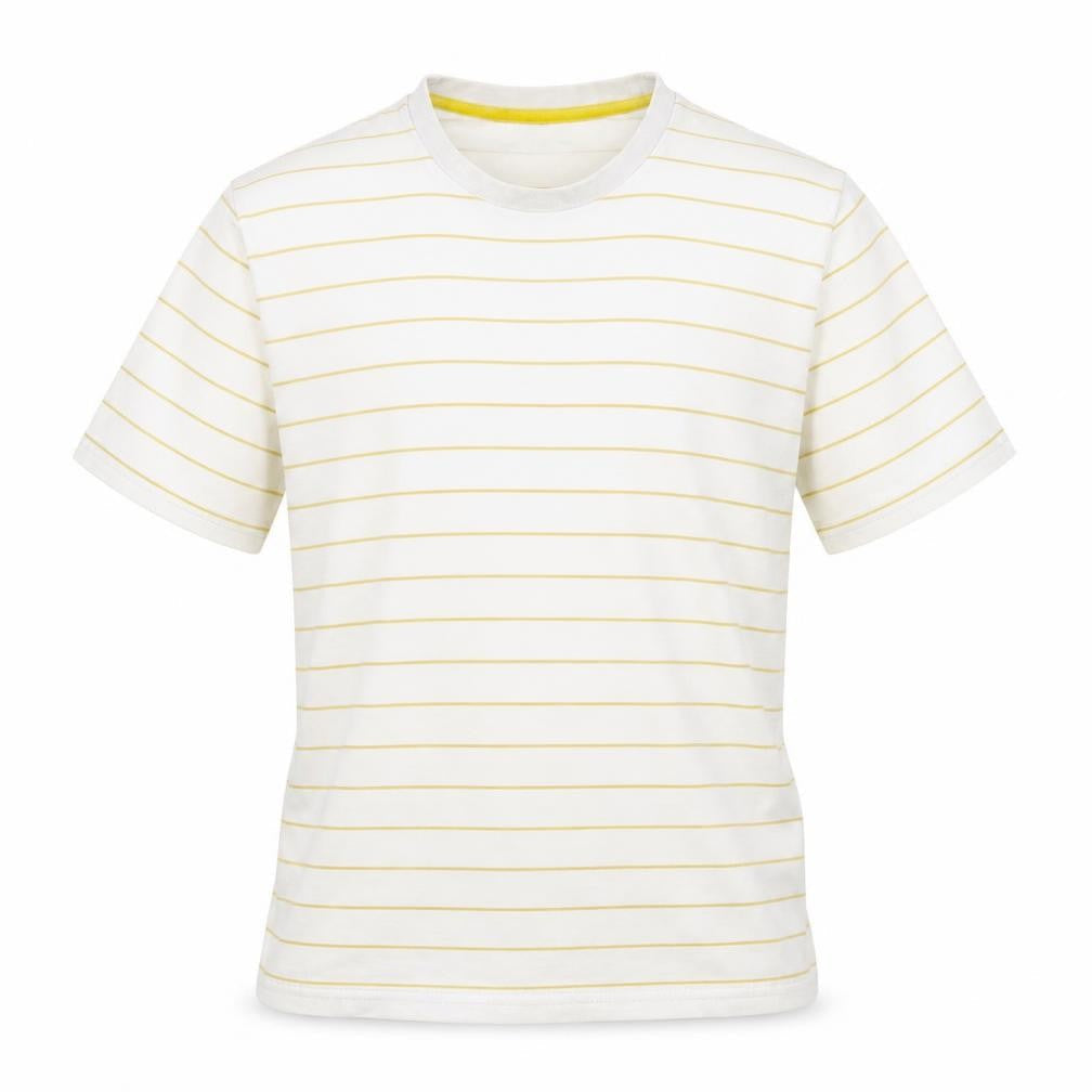 Jaeger Men's White Striped Short Sleeve T-Shirt S