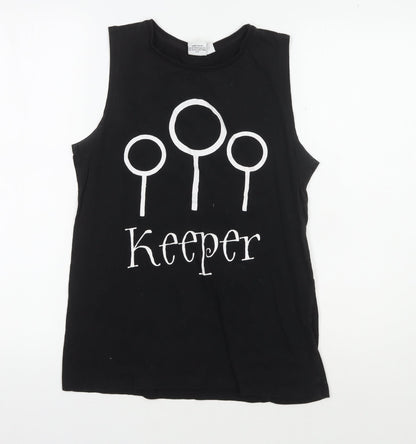 Harry Womens Potter Black Tank Top Size 10