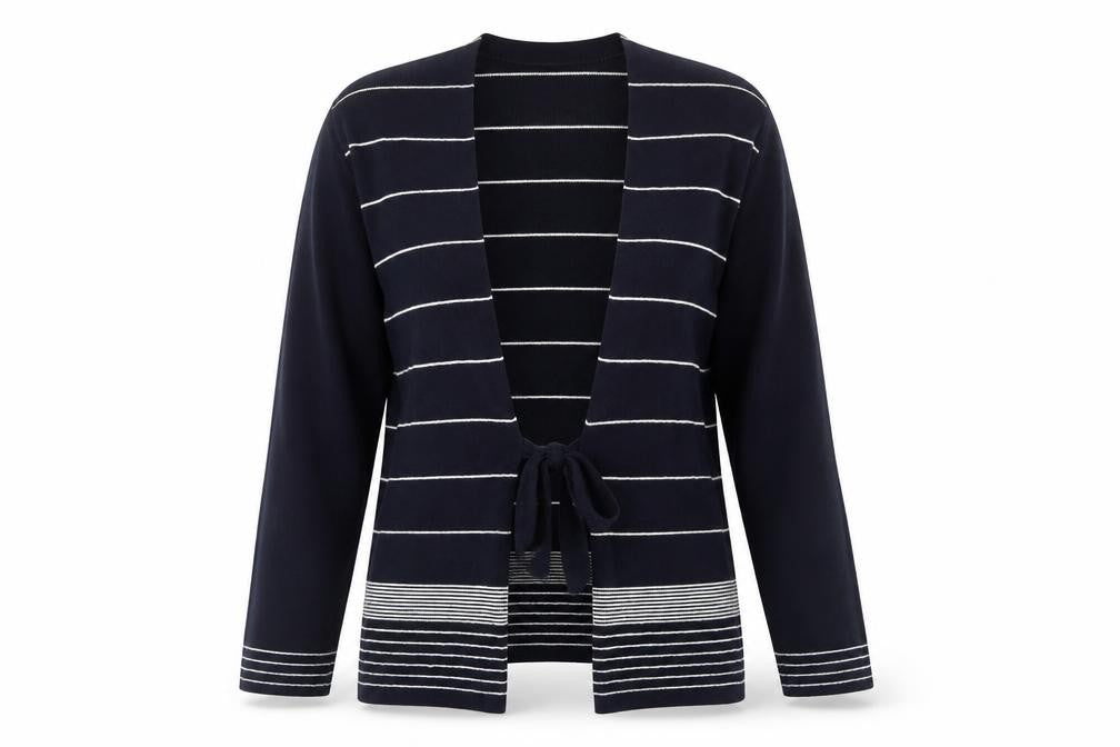 Eastex Women's Blue Striped Cardigan Size 10