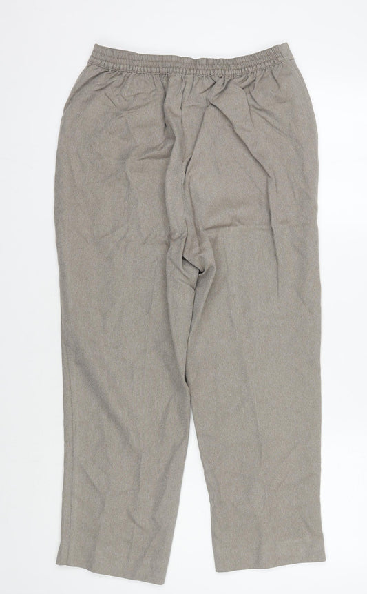 Honor Millburn Women's Beige Trousers, Size 12, Regular Fit