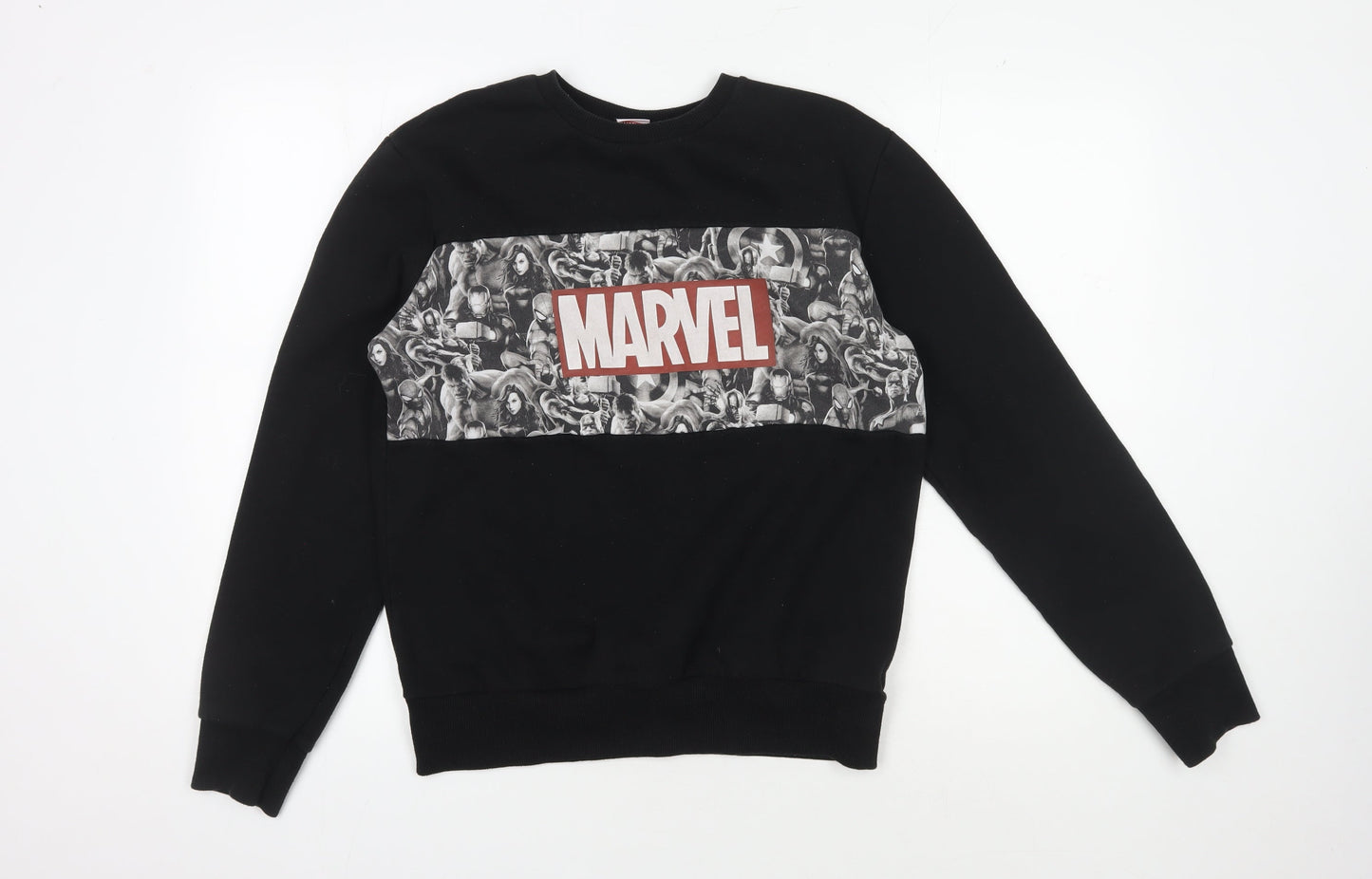 Marvel Men's Black M Graphic Pullover Sweatshirt